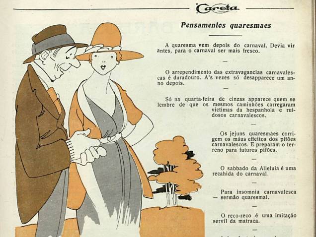 Uma reportagem da revista Careta, de 1919, sobre o Carnaval depois da espanhola Uma reportagem da revista Careta, de 1919, sobre o Carnaval depois da espanhola