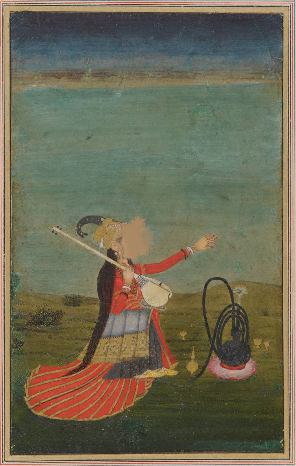 Smithsonian Asian Museum, south Asia collection – Mulher artista with tanpura