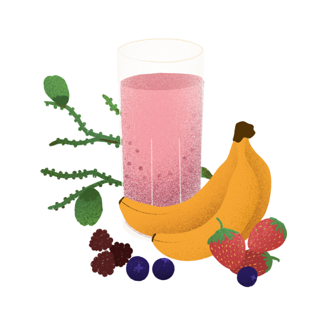 Receita de smoothie com frutas vermelhas