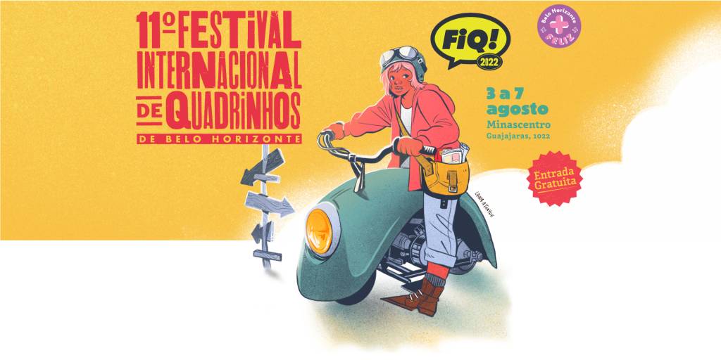 Flyer da FIQ – Festival Internacional de Quadrinhos