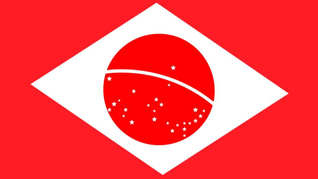 bandeira brasileira em vermelho