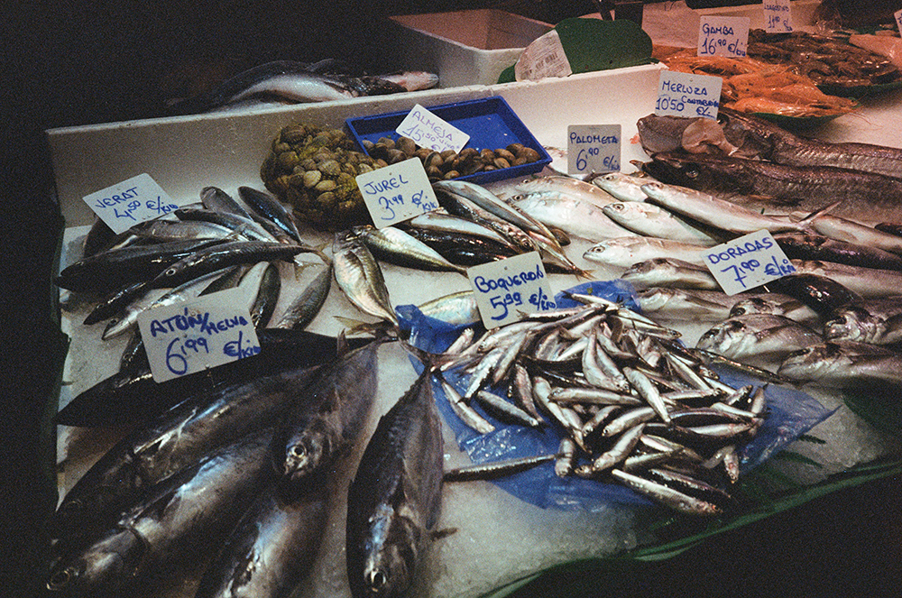 foto de peixes frescos no Mercat de la Boquería