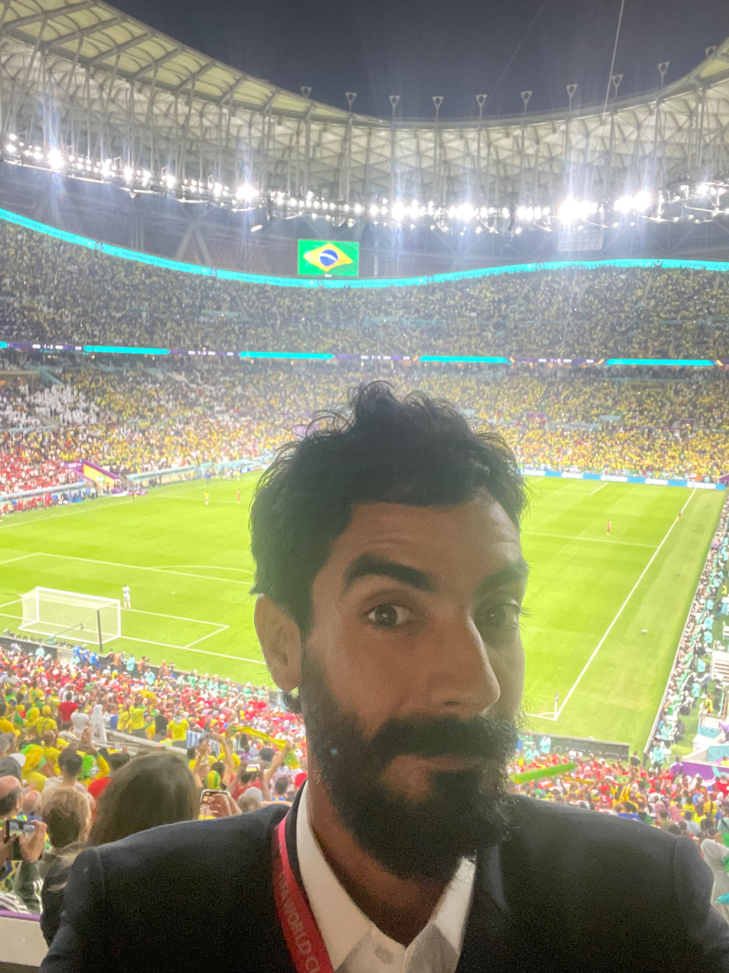Pedro Egger no primeiro jogo do Brasil